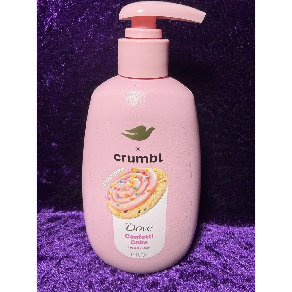 Dove Crumbl Hand Wash Lot 3 Confetti Cake Crumble Limited Edition Funfetti Soap